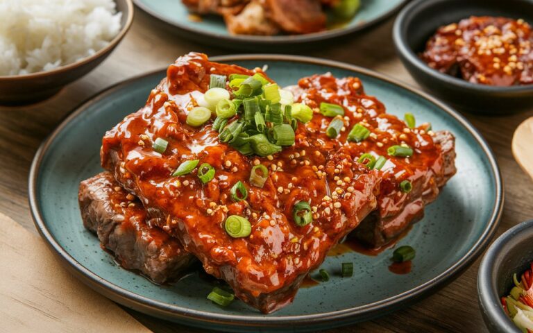 Korean-Style Gochujang Glazed Beef Short Ribs