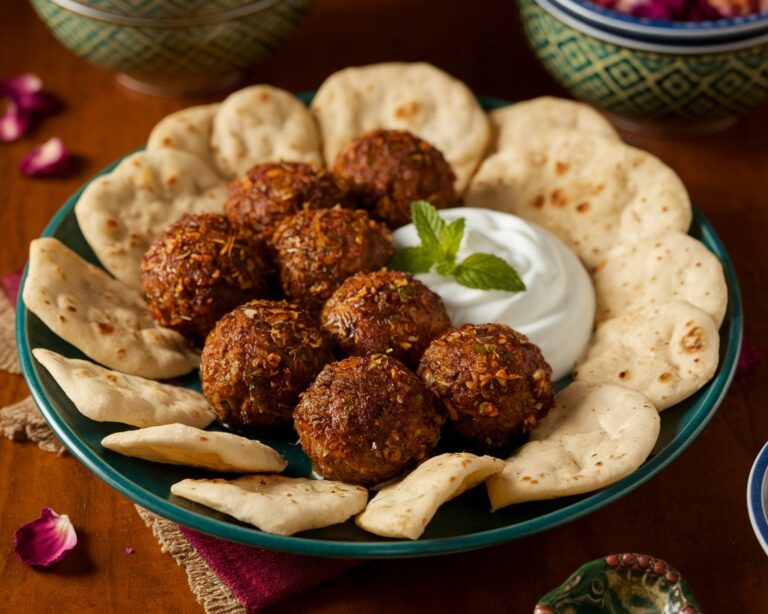 Moroccan-Spiced Lamb Kofta with Mint Yogurt